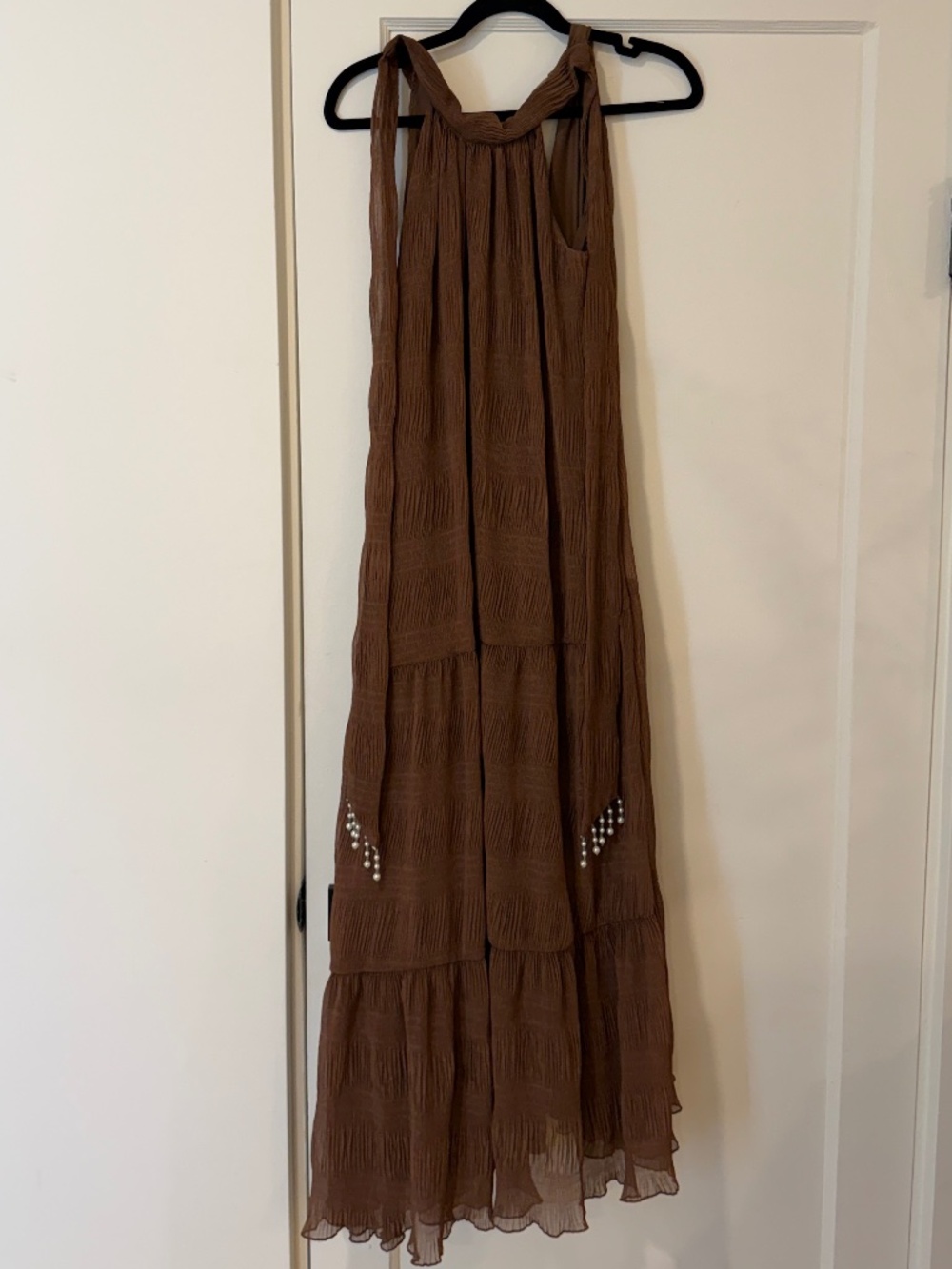 House of Harlow 1960 Brown Halter Midi Dress - Picture 3 of 10